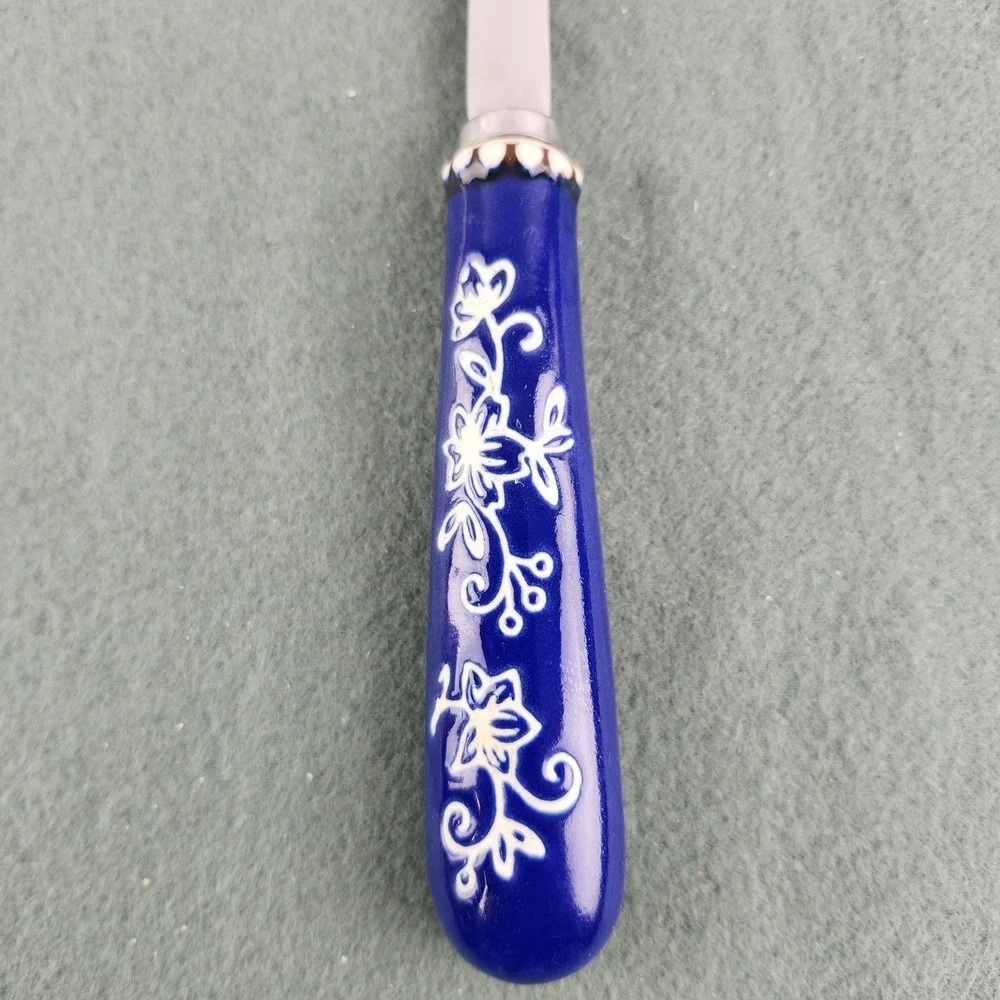Temptations by Tara Floral Lace Ceramic Stainless Steel Pasta Server Utensil
